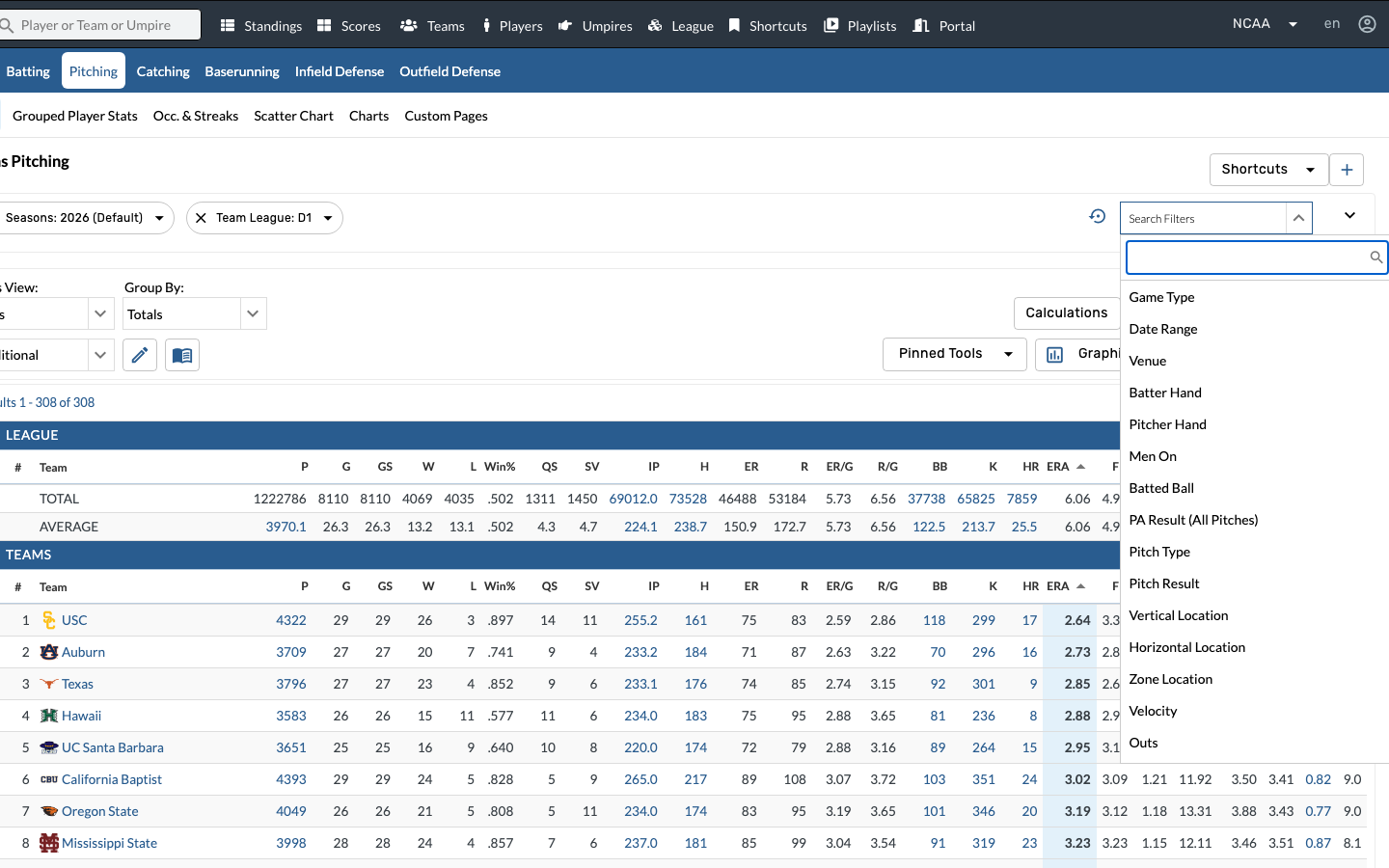Open the Search Filters panel